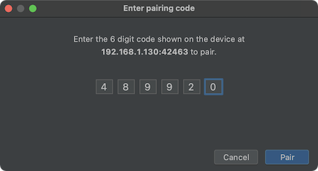 ADB wifi pin code