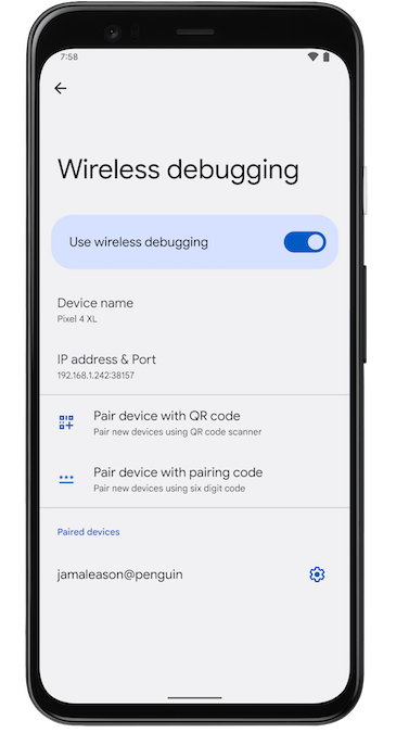 ADB wifi debugging