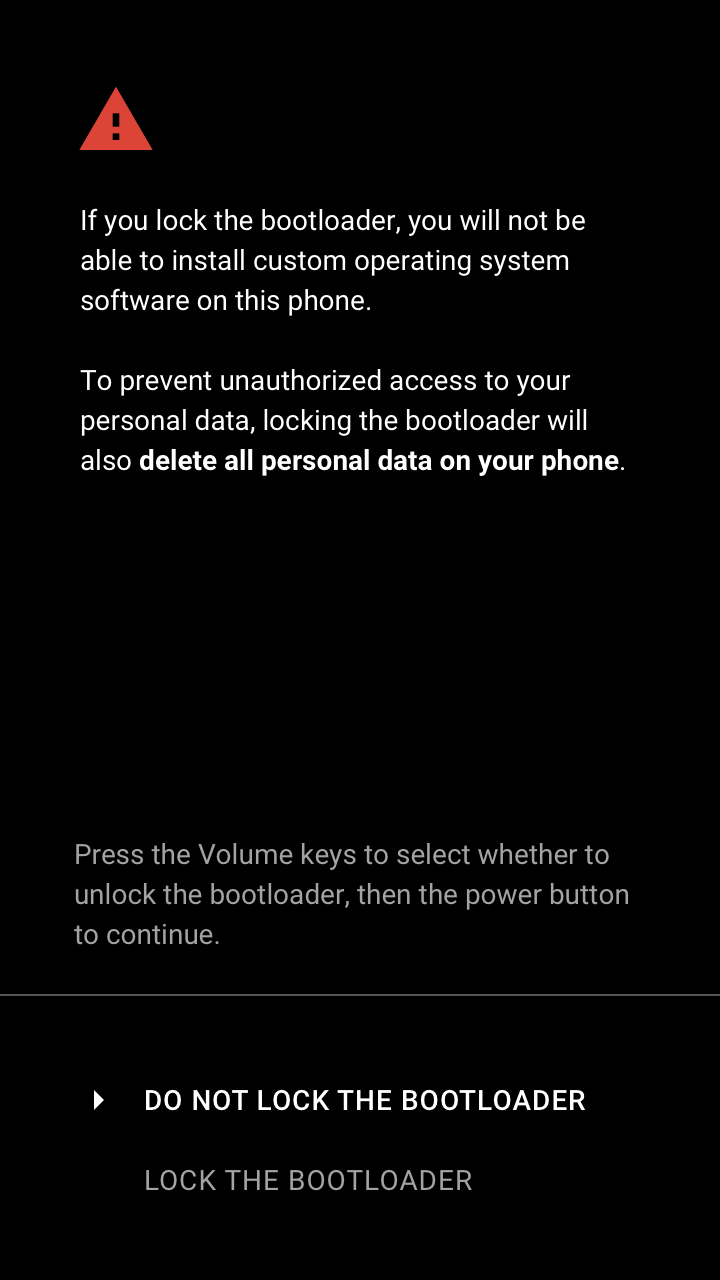 lock confirmation