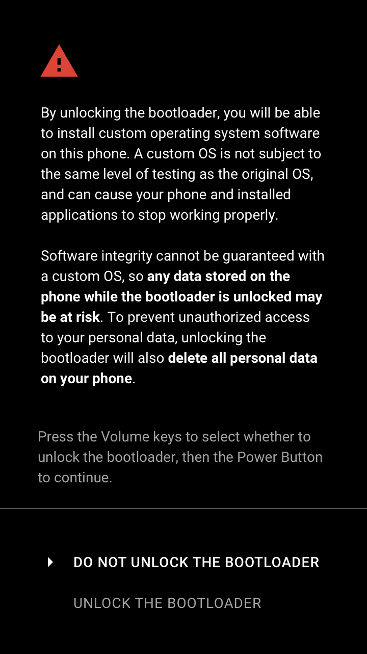 unlock confirmation
